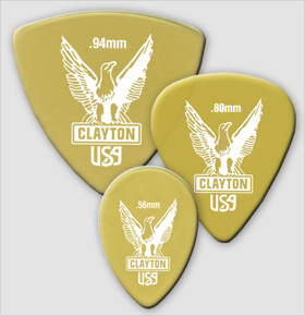 Clayton Ultem Guitar Picks Select from gauges .38mm - 1.20mm 